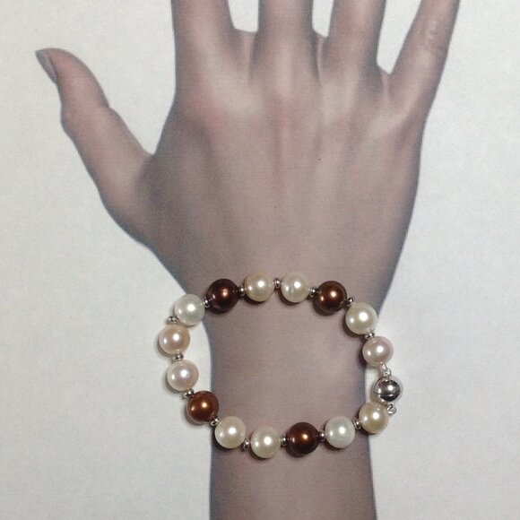 Multi Color Freshwater Pearl Bracelet - Picture 2 of 4